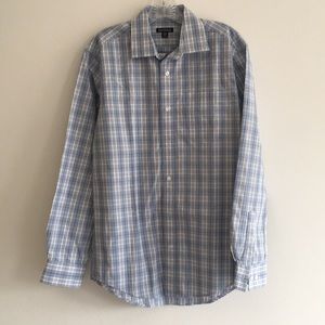 Men’s George Blue n White Casual Button Shirt NWOT